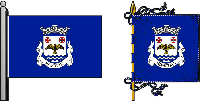 Bandeira e estandarte da antiga freguesia de Minhotães - Minhotães former civil parish, flag and banner