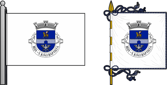 Bandeira e estandarte da antiga freguesia de Beja (São João Baptista) - Beja (São João Baptista) former civil parish, flag and banner
