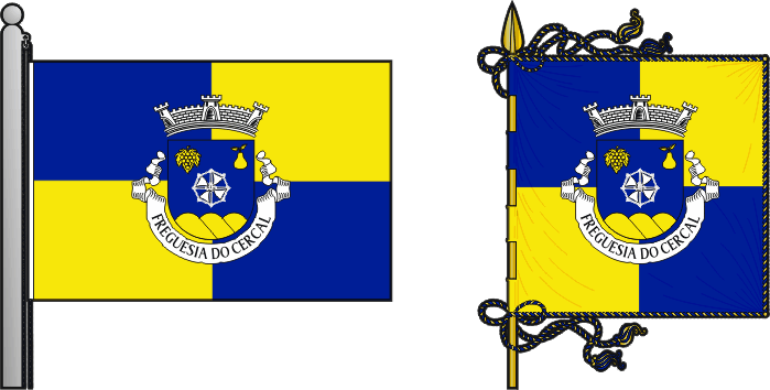 Bandeira e estandarte da antiga freguesia do Cercal - Cercal former civil parish, flag and banner