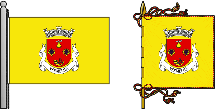 Bandeira e estandarte da freguesia de Vermelha - Vermelha civil parish, flag and banner Bandeira e estandarte da freguesia de Vermelha - Vermelha civil parish, flag and banner