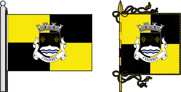 Bandeira e estandarte da antiga freguesia de Fânzeres - Fânzeres former civil parish, flag and banner