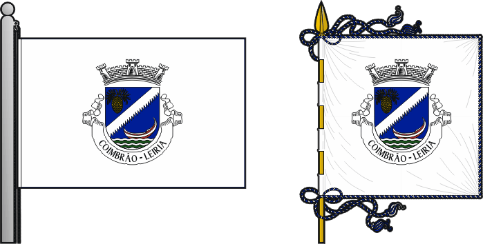 Bandeira e estandarte da freguesia de Coimbrão - Coimbrão civil parish, flag and banner