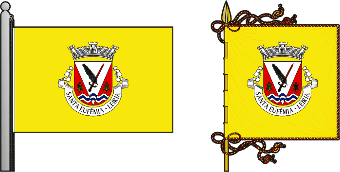 Bandeira e estandarte da antiga freguesia de Santa Eufémia - Santa Eufémia former civil parish, flag and banner