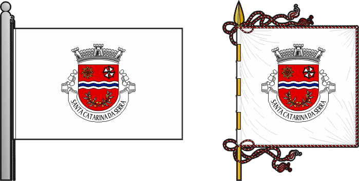 Bandeira e estandarte da antiga freguesia de Santa Catarina da Serra - Santa Catarina da Serra former civil parish, flag and banner