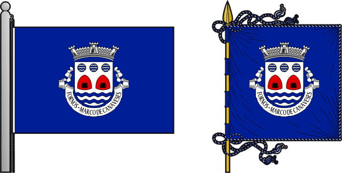 Bandeira e estandarte da antiga freguesia de Fornos - Fornos former civil parish, flag and banner
