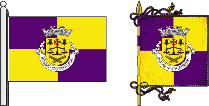 Bandeira e estandarte da freguesia de Meixomil - Meixomil civil parish, flag and banner