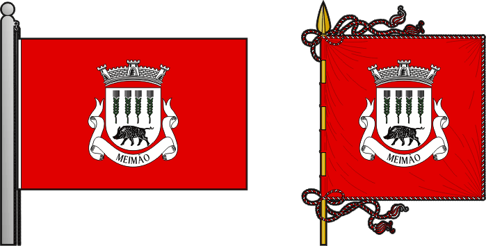 Bandeira e estandarte da freguesia de Meimão - Meimão civil parish, flag and banner