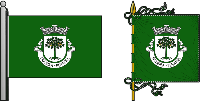 Bandeira e estandarte da antiga freguesia de Figueira - Figueira former civil parish, flag and banner