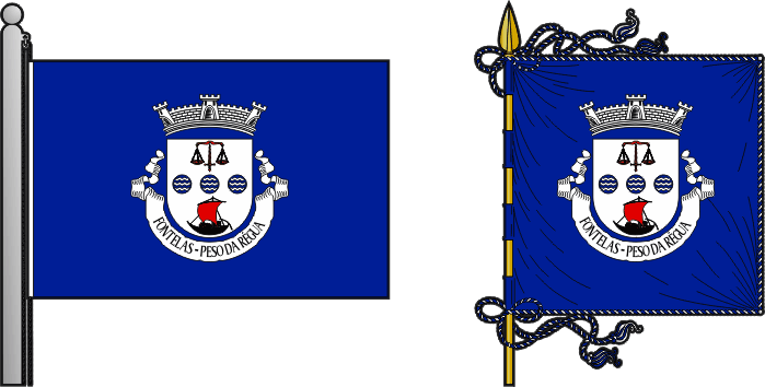 Bandeira e estandarte da freguesia de Fontelas - Fontelas civil parish, flag and banner