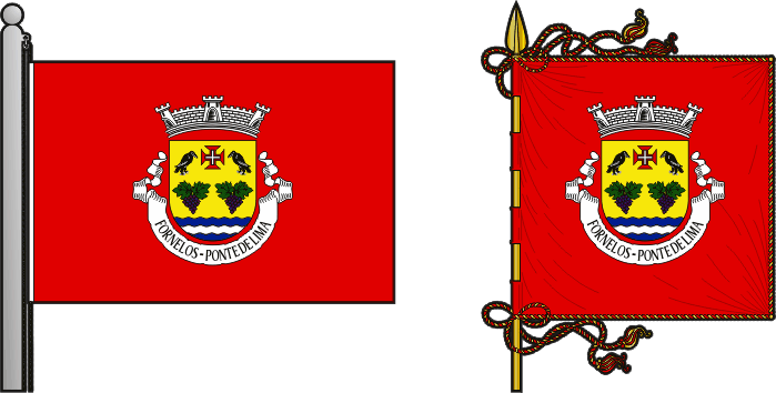 Bandeira e estandarte da antiga freguesia de Fornelos - Fornelos former civil parish, flag and banner