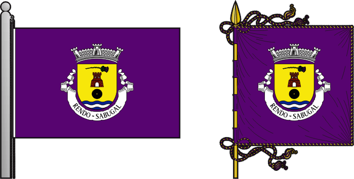 Bandeira e estandarte da freguesia de Rendo - Rendo civil parish, flag and banner