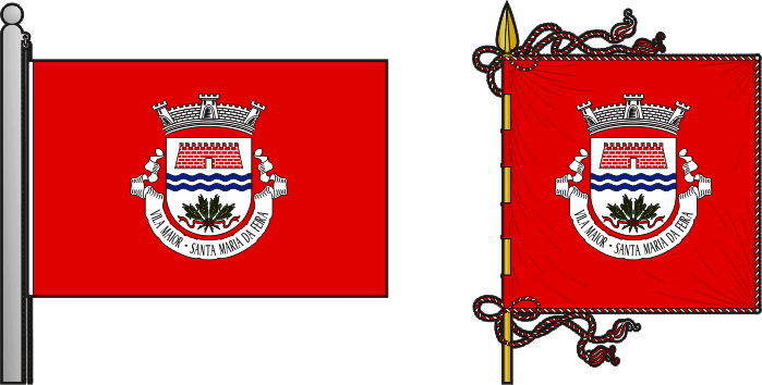 Bandeira e estandarte da antiga freguesia de Vila Maior - Vila Maior former civil parish, flag and banner