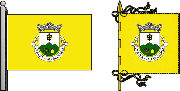 Bandeira e estandarte da antiga freguesia de Vila Chã - Vila Chã former civil parish, flag and banner