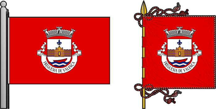 Bandeira e estandarte da antiga freguesia de Valença - Valença former civil parish, flag and banner