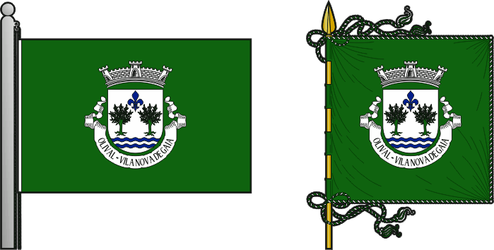 Bandeira e estandarte da antiga freguesia de Olival - Olival former civil parish, flag and banner