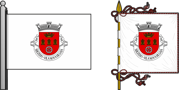 Bandeira e estandarte da antiga freguesia de Serzedo - Serzedo former civil parish, flag and banner