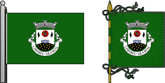 Bandeira e estandarte da antiga freguesia de Lamares - Lamares former civil parish, flag and banner