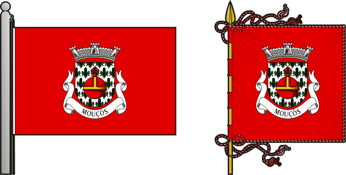 Bandeira e estandarte da antiga freguesia de Mouçós - Mouçós former civil parish, flag and banner