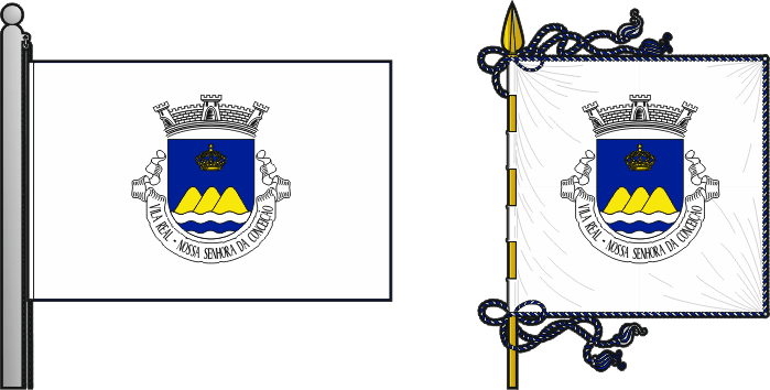 Bandeira e estandarte da antiga freguesia de Vila Real (Nossa Senhora da Conceição) - Vila Real (Nossa Senhora da Conceição) former civil parish, flag and banner