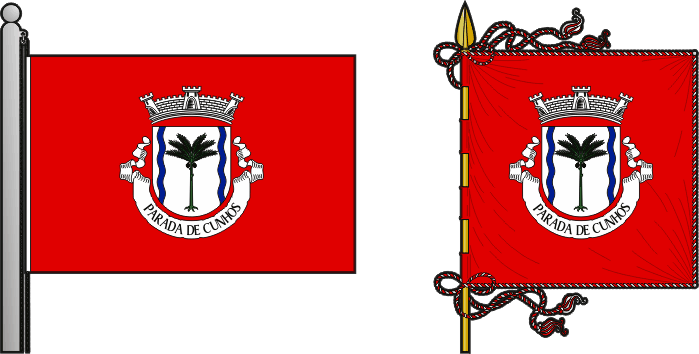 Bandeira e estandarte da freguesia de Parada de Cunhos - Parada de Cunhos civil parish, flag and banner Bandeira e estandarte da freguesia de Parada de Cunhos - Parada de Cunhos civil parish, flag and banner