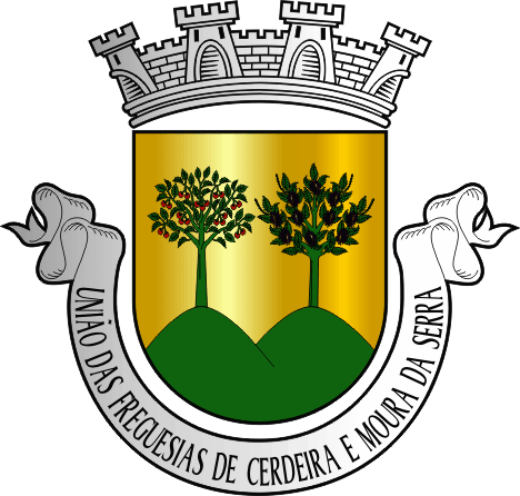 Brasão da União das freguesias de Cerdeira e Moura da Serra - Cerdeira and Moura da Serra civil parishes union coat-of-arms