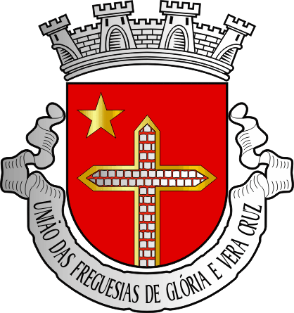 Brasão da União das freguesias de Glória e Vera Cruz - Glória and Vera Cruz civil parishes union coat-of-arms Brasão da União das freguesias de Glória e Vera Cruz - Glória and Vera Cruz civil parishes union coat-of-arms