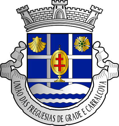 Brasão da União das freguesias de Grade e Carralcova - Grade and Carralcova civil parishes union coat-of-arms