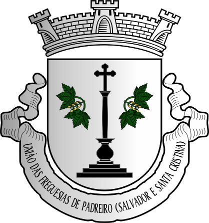 Brasão da União das freguesias de Padreiro (Salvador e Santa Cristina) - Padreiro (Salvador and Santa Cristina) civil parishes union coat-of-arms