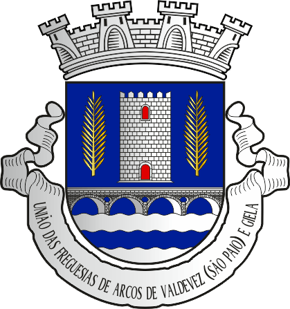 Brasão da União das freguesias de Arcos de Valdevez (São Paio) e Giela - Arcos de Valdevez (São Paio) and Giela civil parishes union coat-of-arms