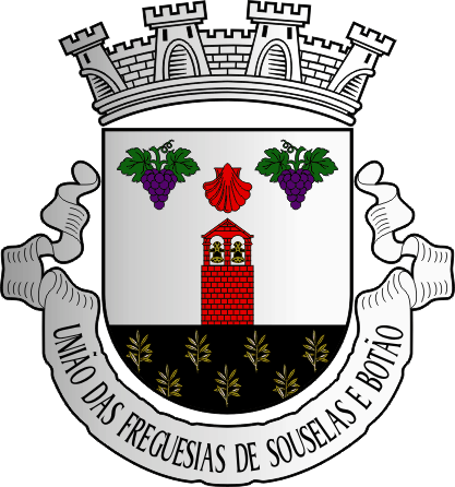 Brasão da União das freguesias de Souselas e Botão - Souselas and Botão civil parishes union coat-of-arms