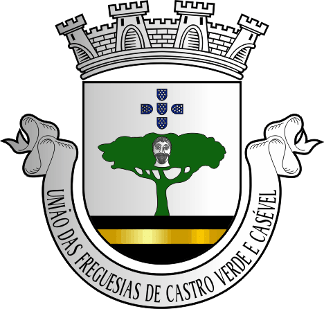 Brasão da União das freguesias de Castro Verde e Casével - Castro Verde and Casével civil parishes union coat-of-arms