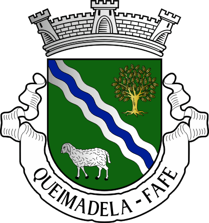 Brasão da antiga freguesia de Queimadela - Queimadela former civil parish, coat-of-arms Brasão da antiga freguesia de Queimadela - Queimadela former civil parish, coat-of-arms