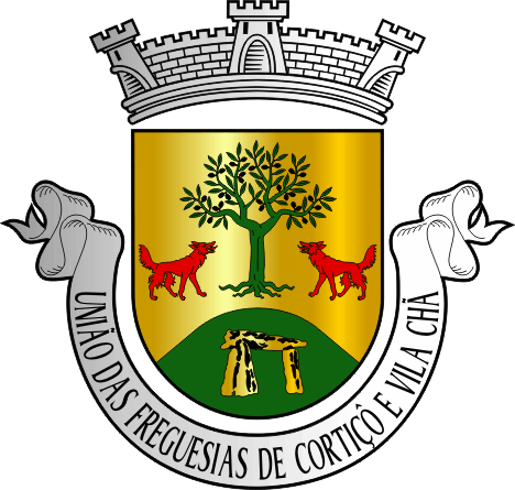 Brasão da União das freguesias de Cortiçô e Vila Chã - Cortiçô and Vila Chã civil parishes union coat-of-arms