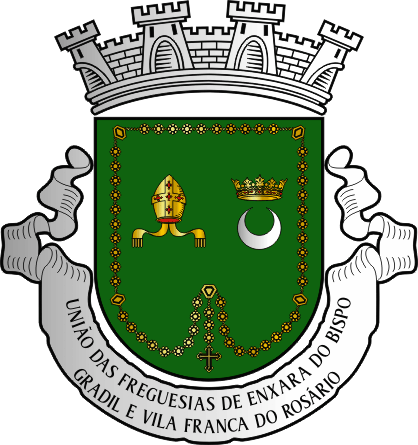 Brasão da União das freguesias de Enxara do Bispo, Gradil e Vila Franca do Rosário - Enxara do Bispo, Gradil and Vila Franca do Rosário civil parishes union coat-of-arms