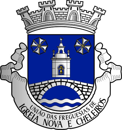 Brasão da União das freguesias de Igreja Nova e Cheleiros - Igreja Nova and Cheleiros civil parishes union coat-of-arms