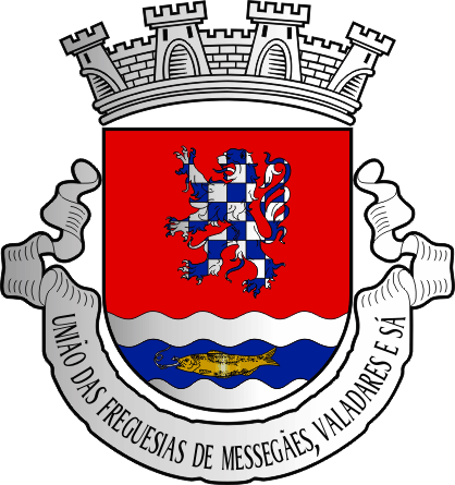 Brasão da União das freguesias de Messegães, Valadares e Sá - Messegães, Valadares and Sá civil parishes union coat-of-arms