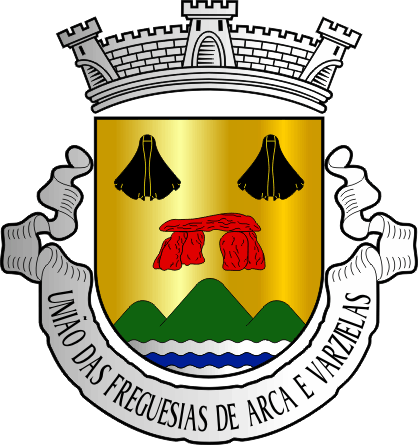 Brasão da União das freguesias de Arca e Varzielas - Arca and Varzielas civil parishes union coat-of-arms