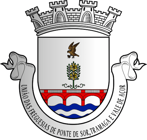 Brasão da União das freguesias de Ponte de Sor, Tramaga e Vale de Açor - Ponte de Sor, Tramaga and Vale de Açor civil parishes union coat-of-arms
