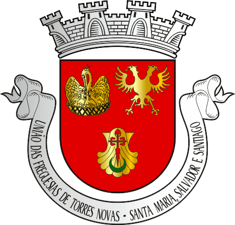 Brasão da União das freguesias de Torres Novas (Santa Maria, Salvador e Santiago) - Torres Novas (Santa Maria, Salvador and Santiago) civil parishes union coat-of-arms Brasão da União das freguesias de Torres Novas (Santa Maria, Salvador e Santiago) - Torres Novas (Santa Maria, Salvador and Santiago) civil parishes union coat-of-arms