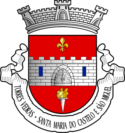 Brasão da antiga freguesia de Torres Vedras (Santa Maria do Castelo e São Miguel) - Torres Vedras (Santa Maria do Castelo and São Miguel) former civil parish, coat-of-arms Brasão da antiga freguesia de Torres Vedras (Santa Maria do Castelo e São Miguel) - Torres Vedras (Santa Maria do Castelo and São Miguel) former civil parish, coat-of-arms