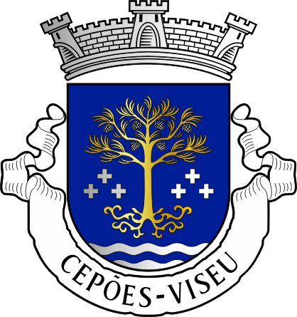 Brasão da antiga freguesia de Cepões - Cepões former civil parish, coat-of-arms Brasão da antiga freguesia de Cepões - Cepões former civil parish, coat-of-arms