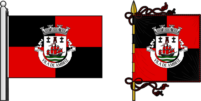 Bandeira e estandarte do Concelho do Ambriz - Ambriz municipal flag and banner