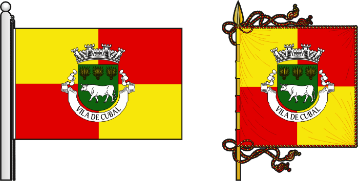 Bandeira e estandarte do Concelho do Cubal - Cubal municipal flag and banner