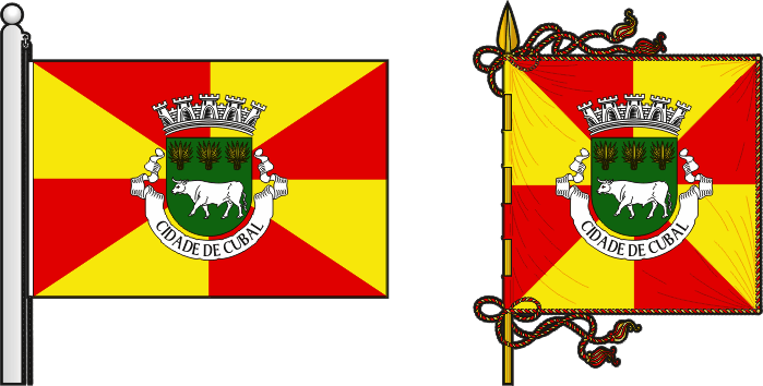 Bandeira e estandarte do Concelho do Cubal - Cubal municipal flag and banner