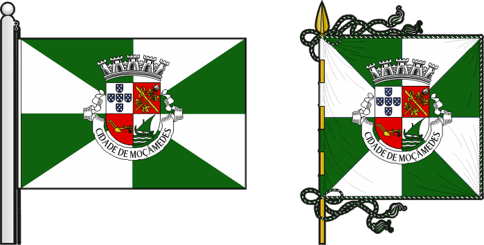 Bandeira e estandarte do Concelho de Moçâmedes municipal flag and banner
