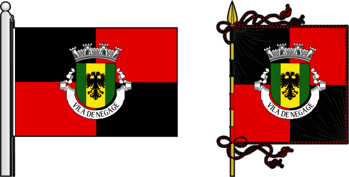Bandeira e estandarte do Concelho de Negage - Negage municipal flag and banner