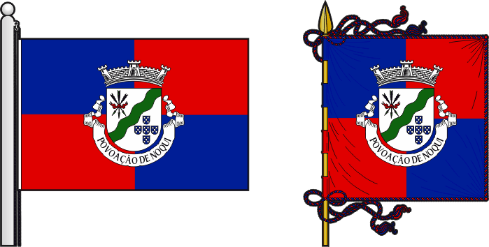 Bandeira e estandarte da circunscrição de Noqui - Noqui circunscription flag and banner