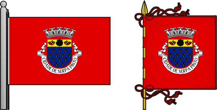 Bandeira e estandarte do Concelho de Serpa Pinto - Serpa Pinto municipal flag and banner
