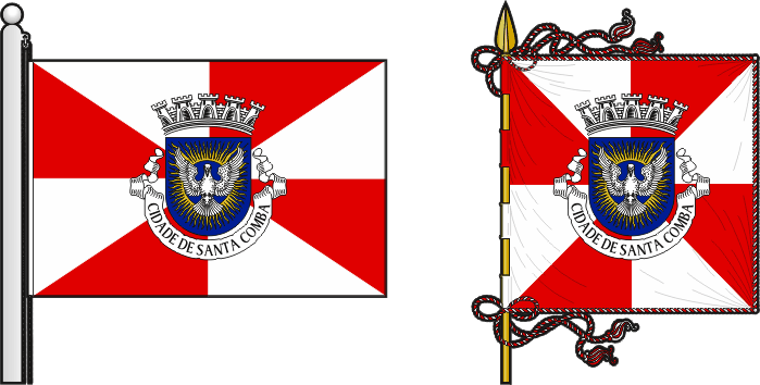 Bandeira e estandarte do Concelho de Santa Comba - Santa Comba municipal flag and banner
