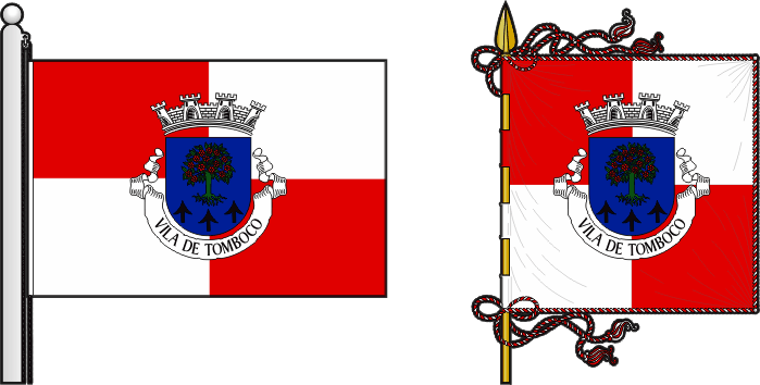 Bandeira e estandarte da circuncrição do Tomboco - Tomboco circunscription flag and banner
